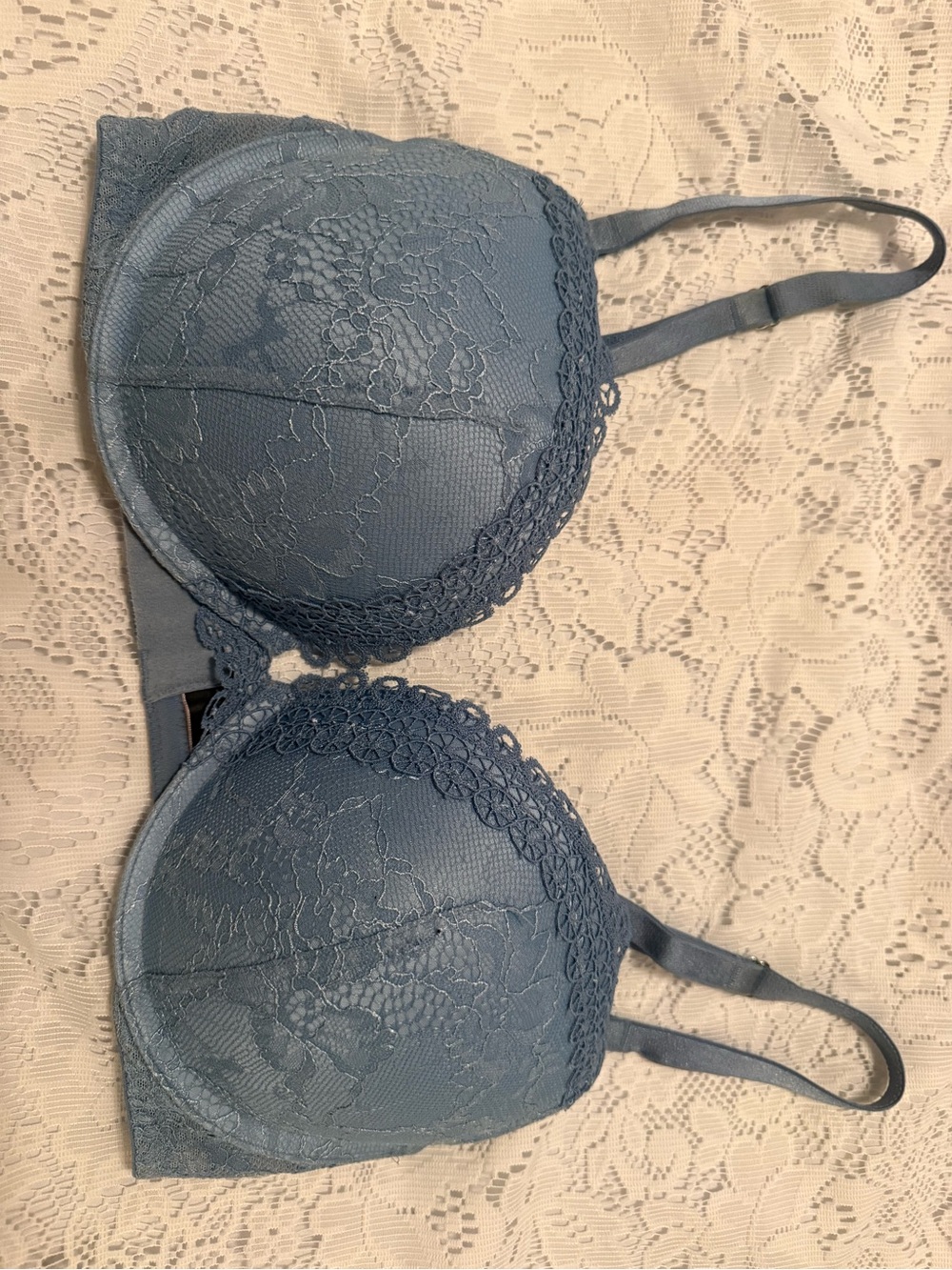 Victoria's Secret Lace Demi Bra in Slate Blue